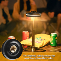 Lanterna da Campeggio d'Emergenza 9*LED RGB Colorata 300LM con Gancio Magnetico IP44 Impermeabile 10 Modalità Ricarica Type-C per Officina e Giardino