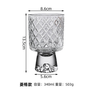 Lujo Rosa montaña en forma de Gama creativa sostenible sin plomo 340ml capacidad copas de cóctel Premium alto postre café - Product Image 5