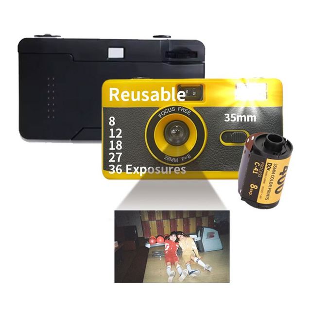 Custom Retro With Flash Disposable Camera Wedding for Couple