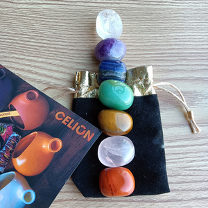 CELION <strong>Wholesale</strong> Yoga Stone Chakra Energy <strong>Crystal</strong> Set Colorful Gemstone <strong>Raw</strong> Stone Mini Ornament Energy <strong>Crystals</strong> - Product Image 1
