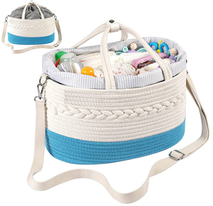 KUYUE Panier de rangement pour couches de bébé, sac de maman, organisateur de produits pour bébé en coton pliable, taille personnalisée 0.8 - Product Image 2