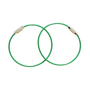 Porte-clés en fil d'acier inoxydable coloré YIWANG porte-clés enduit de caoutchouc - Product Image 2