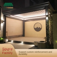 Auvent intelligent en alliage d'aluminium à lames orientables pour villa, résistant à la pluie, pour jardin et gazebo, fourni directement par l'usine