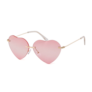 <strong>Pink</strong> Metal Heart Sunglasses Lentes De Sol Rimless Women Colorful <strong>Party</strong> Sun <strong>Glasses</strong> - Product Image 1