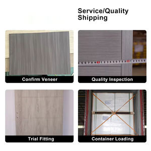 Portes intérieures modernes en placage imperméable, PVC MDF, finition mélamine personnalisée, portes de chambre à coucher - Product Image 5