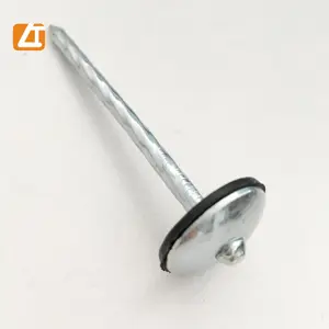 umbrella roofing nails with rubber washer/roofing nail with rubber washer