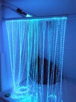 Lumière sensorielle LED en plastique à changement de couleur, projecteur de rideau, lustre, cascade de fibres optiques