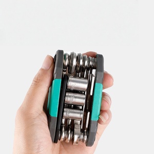 Juego de multiherramientas compacto con funciones de reparación de bicicletas, herramienta de llave plegable portátil para ciclistas, acero inoxidable duradero - Product Image 5