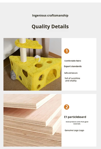 Arbre à chat <span class=keywords><strong>en</strong></span> bois moderne et durable Purr Garden Superior, avec 3 niveaux de perchoirs, écologique, pour salon intérieur - Product Image 6