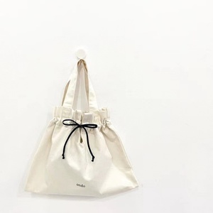 Personalized Logo Eco-Friendly Recyclable Cotton Canvas Drawstring Tote Bag Custom Logo Business <b>Printing</b> Shopping Bag Tinicoon - Product Image 1