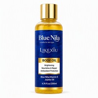 Huile Corporelle Bleue Nila avec Huile de Jojoba, Huile de Rose Musquée, Huile de Graines de Tournesol, Vitamine E, Extrait de Feuille de Lotus – Nourrissante, Éclaircissante, Éclatante