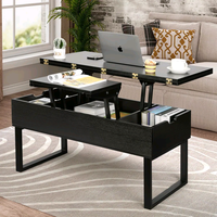 Table basse relevable intelligente en bois Combohome avec rangement pour salon