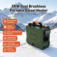Chauffage de stationnement diesel tout-en-un 5KW série extérieure 12V 24V double sans balais portable pour camping hors réseau et utilisation en camping-car
