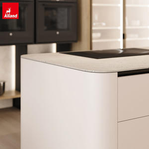 Mueble <span class=keywords><strong>de</strong></span> Cocina Curvo Minimalista Alland con Puertas <span class=keywords><strong>de</strong></span> Chapa <span class=keywords><strong>de</strong></span> Madera Maciza, Mueble <span class=keywords><strong>de</strong></span> Esquina Listo para Comedor - Product Image 5