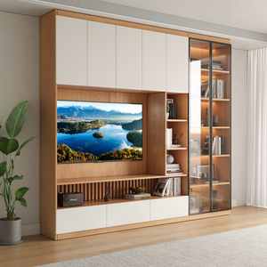 Mobile TV Motorizzato di Lusso Moderno, <span class=keywords><strong>Design</strong></span> Sospeso a Parete, Arredamento in Legno per <span class=keywords><strong>Soggiorno</strong></span>, Adatto a TV da 65+ Pollici - Product Image 3