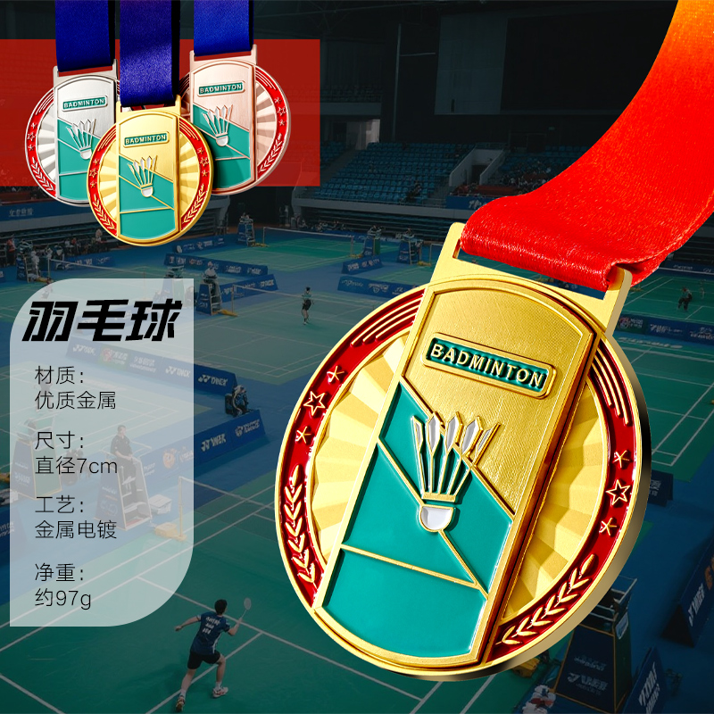 Médaille de badminton-sphérique