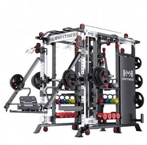 Máquina Smith Multifuncional Comercial de Acero para Gimnasio, Jaula de Potencia Todo en Uno, Duradera, Venta al por Mayor de Fábrica SK SK-EM938E-TitanG2 - Product Image 1