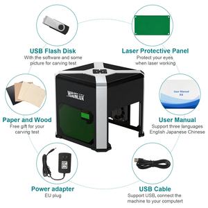 Mini Grabador Láser de Mesa <span class=keywords><strong>K6</strong></span> de 3W de Alta Precisión con Carga Automatizada para Uso Doméstico, Tallado de Madera, Plástico, Papel, Cristal, MDF, Cuero - Product Image 3