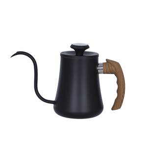 Nhiệt độ kỹ thuật số hiển thị kim loại cà phê Ấm đun nước đổ trên tay cầm bằng gỗ cấp thực phẩm cổ ngỗng Ấm đun nước lý tưởng cho trà pha - Product Image 6