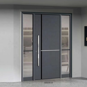 Nhà bên ngoài lối vào an ninh pivot cửa an toàn phía trước cổng chính rèn nhôm tấm nhập cửa cho biệt thự - Product Image 6