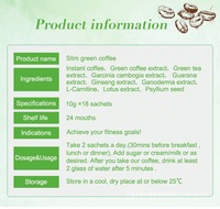 Café Vert Minceur aux Extraits de Ginseng, Ganoderma et L-Carnitine pour la Gestion du Poids et le Soutien aux Objectifs de Fitness