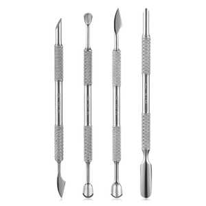 Pousse-cuticules double extrémité en acier inoxydable, nettoyeur d'ongles, éliminateur de peaux mortes pour manucure et pédicure au gel - Product Image 1