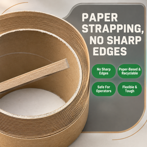 Sangle d'emballage en papier résistant à l'humidité, sangle en papier kraft robuste pour marchandises de palettes de poids léger à moyen - Product Image 3