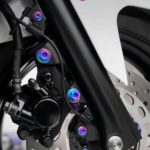 Boulons à tête hexagonale en alliage d'aluminium GR5 classe 8.8, finition oxyde noir avec écrous, filetage UNF pour fixations de pédalier de vélo - Product Image 2