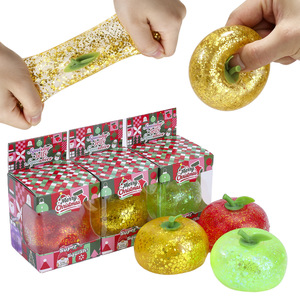 Cross-border New Product Christmas Golden-powder apple Maltose Squishy Stress-relief Toy <b>Venting</b> Rebound Halloween Rubber - Product Image 6