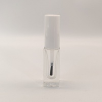 Nouveau flacon vide en verre transparent de 5 ml pour vernis à ongles, avec bouchon à vis et pinceau, forme cylindrique, pour sérigraphie, utilisation avec vernis à ongles, huile, blush, OEM