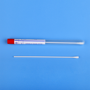 หลอดสำลีโพลีเอสเตอร์แบบใช้แล้วทิ้ง สำหรับการตรวจวินิจฉัยทางการแพทย์ ปลอดเชื้อ ฆ่าเชื้อด้วยโอโซน สำหรับเก็บตัวอย่างจุลชีววิทยา <span class=keywords><strong>IClean</strong></span> - Product Image 1