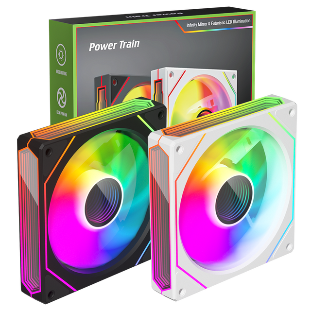 Gamer-X High Quality 120MM Fluid Bearing PC Case Fan ARGB 4pin PWM with CD Pattern 21dBA for Gaming PC Cooling