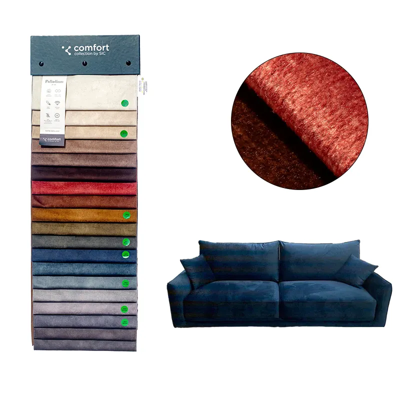 100% Polyester einfarbig weiche Luxus-Polsters toffe Klassischer Samts toff für Sofa