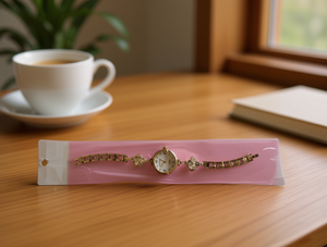 Orologio da Donna Placcato Oro con Cinturino in Lega, Funzione Luminosa, Accessorio di Moda - Product Image 2