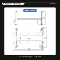 Khnxp-élévateur de voiture électrique, 4 piliers, semelle de levage hydraulique, pour stationnement automatique, levage vertical, 3m x 6m