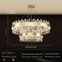 Lustre LED Rond de Mariage en Cristal Style Classique Moderne de Luxe pour Villa, Hôtel, Salon, Suspension à Hauteur Réglable