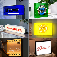 Boîte à lumière rectangulaire carrée murale, étanche, durable, longue durée de vie, enseigne lumineuse publicitaire en acrylique LED pour magasin