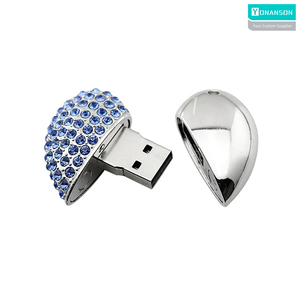 Ổ <span class=keywords><strong>USB</strong></span> kim loại hình trái tim, trang sức, 16GB, dạng dây chuyền, ổ <span class=keywords><strong>flash</strong></span> 8GB, móc khóa, 2.0, ổ cứng pha lê 512GB - Product Image 4