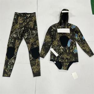 3mm Camouflage <strong>YAMAMOTO</strong> Neoprene 2 Piece Hooded <strong>Wetsuit</strong> Opencell Long Sleeve Scuba Diving Suit Surfing <strong>Freediving</strong> Swimming - Product Image 2