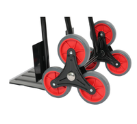 Chariot à main à plateforme à 6 roues robuste pour monter les escaliers, cadre en métal pliable, chariot de transport OEM