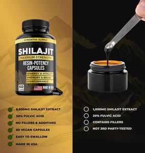 Vitahealthy OEM/ODM özel etiket fabrika kaynağı lal doğal organik Shilajit kapsül reçine gücü kapsül vücut desteği için - Product Image 2