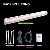 Lampe de culture LED LUXINT IP65 sous auvent 120W avec support, pour serre à forte humidité, éclairage intercalaire pour plantes, tube de culture