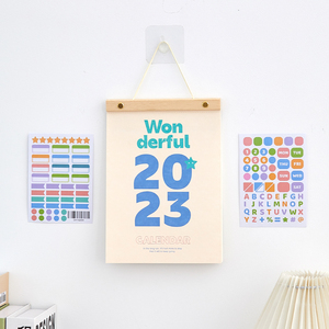 High Quality Wooden Binding Custom Large Tear Off Office Home Wall Calendar 2023