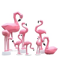 Statues de flamants roses en fibre de verre personnalisées en gros pour hôtels, centres commerciaux, expositions à domicile – Design durable pour la décoration de jardins et d'intérieurs – Sculptures d'animaux