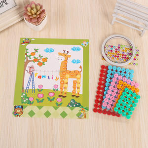 ملصقات أزرار تصنعها بنفسك مخصصة للرسم والرسم ألعاب فنية يدوية للأطفال من سن 2-4 و 5-7 سنوات - Product Image 3