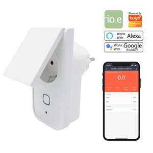 Prise intelligente wifi Tuya, ue, étanche ip66, fonctions de compteur d'alimentation, fonctionne avec l'assistant <span class=keywords><strong>Google</strong></span> <span class=keywords><strong>et</strong></span> Alexa - Product Image 1