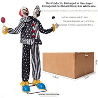 Meilleure vente de Chine pour Halloween : Décoration de clown géante en tissu, mécanique, électrique, à détection de mouvement et lumineuse, modèle GUIGUKE342