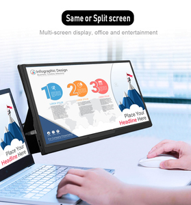 จอภาพแบบพกพาหน้าจอ FHD ขนาด15.6นิ้ว1920*1080P ใช้ได้กับกล่องทีวีสมาร์ทโฟนคอมพิวเตอร์แล็ปท็อป - Product Image 3