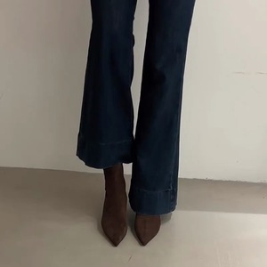 Botines de tacón medio de gamuza estilo coreano 2026 para mujer, botas de vaquera cómodas y a la moda con punta en pico Keywor - Product Image 4