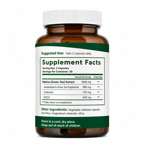 Cápsulas de Té Verde Matcha de Alta Calidad, Marca Privada, Apoyo Inmunológico, Desintoxicante, Antioxidante, Proporciona Energía, para Adultos y Mujeres Embarazadas - Product Image 6